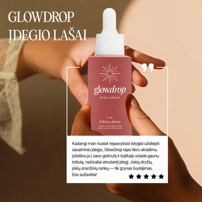 Glowdrop – Geriami Įdegio Lašai Saulės Nubučiuotai Odai Iš Vidaus