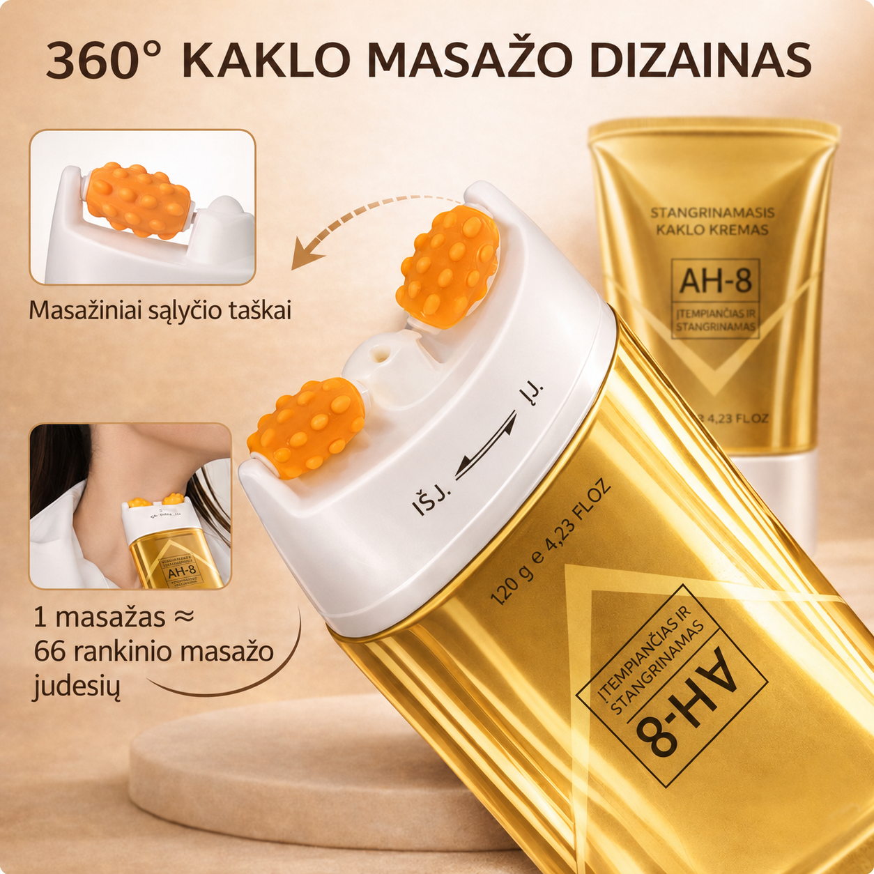 Kaklo stangrinimo volelis