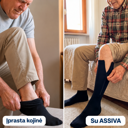 Užsegamos kompresinės kojinės