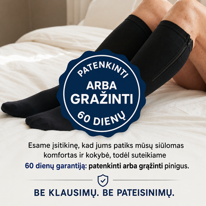 Užsegamos kompresinės kojinės