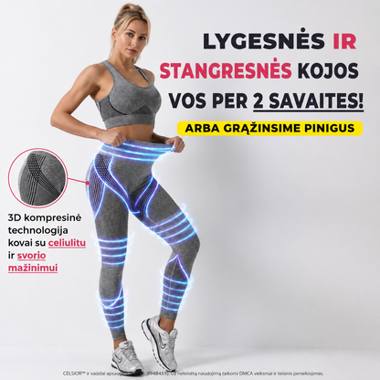 Aukšto liemens, klubus pakeliančios, elastingos, greitai džiūstančios jogos tamprės.
