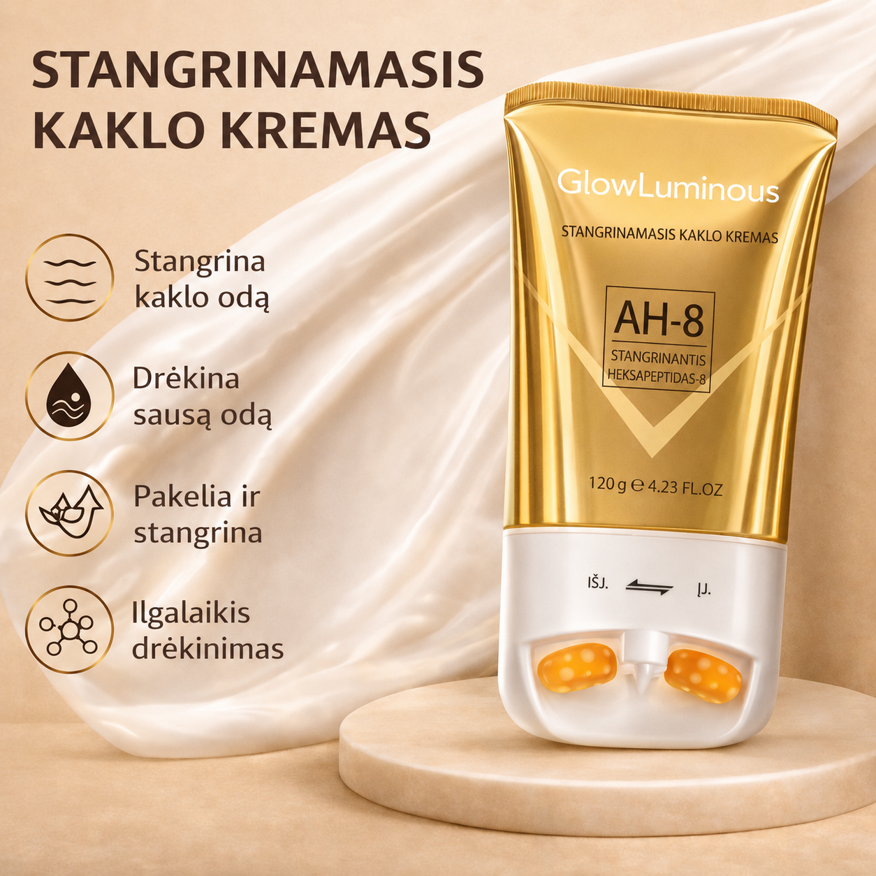 Kaklo stangrinimo volelis