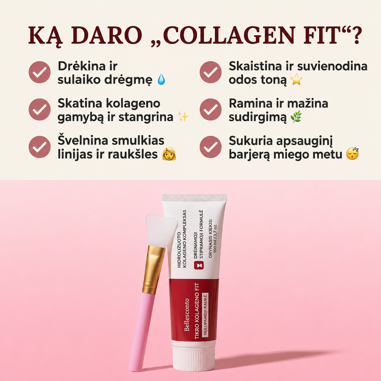 Korėjietiška jauninamasis kolageno kaukė – Collagen Fit™